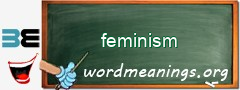 WordMeaning blackboard for feminism